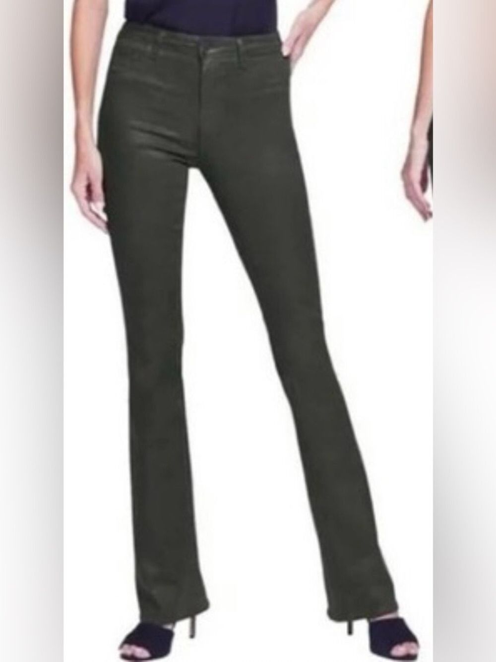 L'AGENCE Selma Baby Boot Army Coated Jeans Size 30 NWT